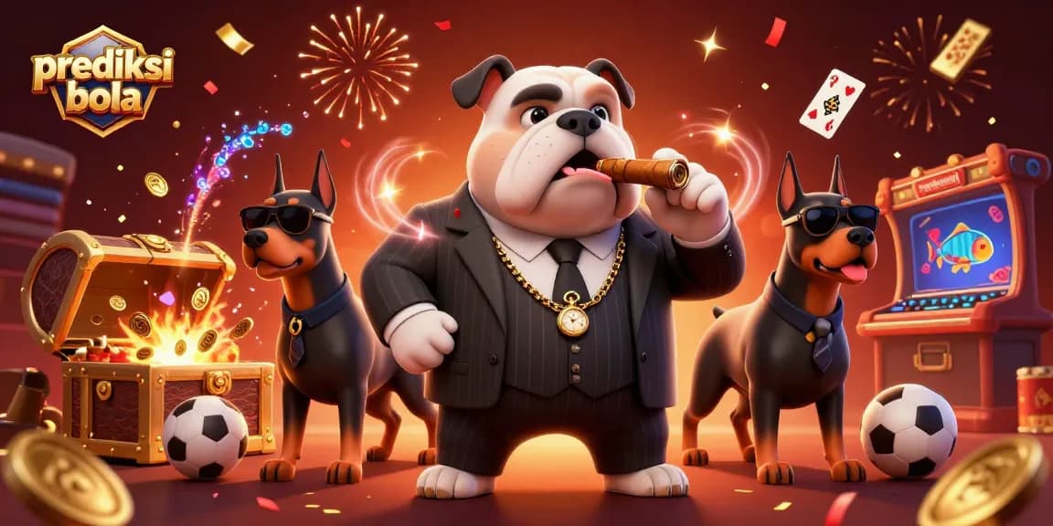 Engage with prediksi bola strategies in a vibrant casino scene with cartoon characters and dynamic elements.