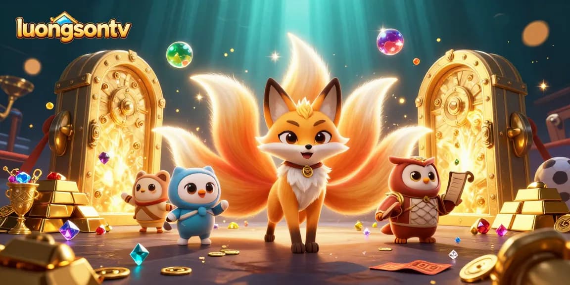 Experience thrilling moments with Luongsontv as colorful spirit characters illuminate a dynamic casino scene.
