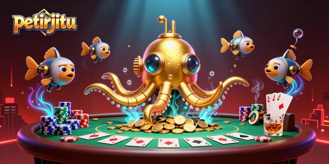 Gambarlah petirjitu saat bermain poker dalam suasana kasino yang menawan.