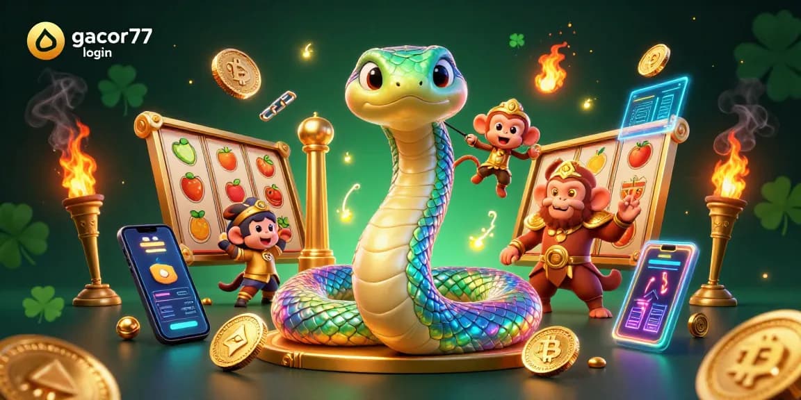 Raih kemenangan dengan gacor77 login, permainan menarik dengan slot dan simbol jackpot.