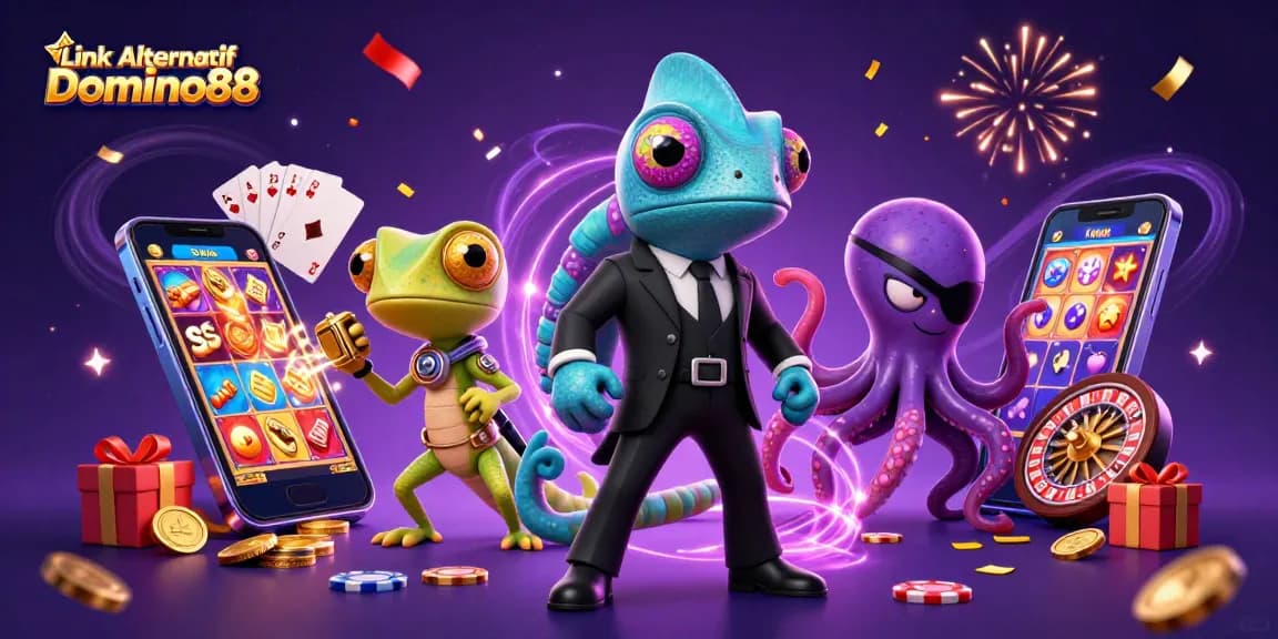 Spin the reels with Link Alternatif Domino88 and watch golden coins erupt in celebration.