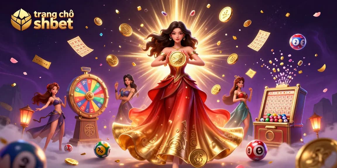 Experience the exciting world of trang chủ shbet with a stunning illustration featuring a golden coin and dynamic gambling elements.