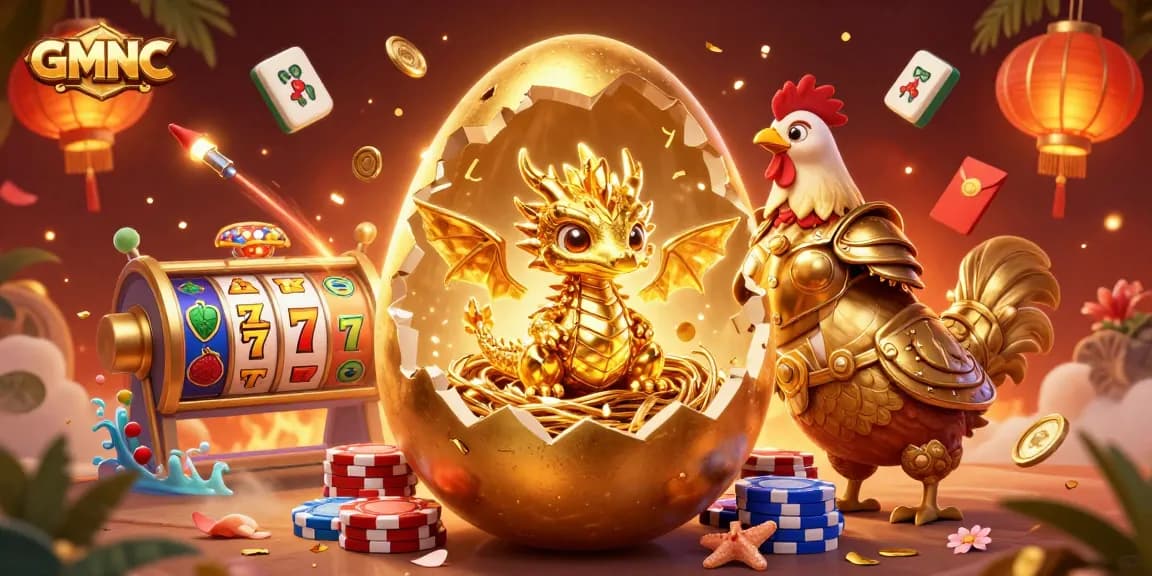 Experience the thrilling GMNC golden dragon jackpot with vibrant casino elements