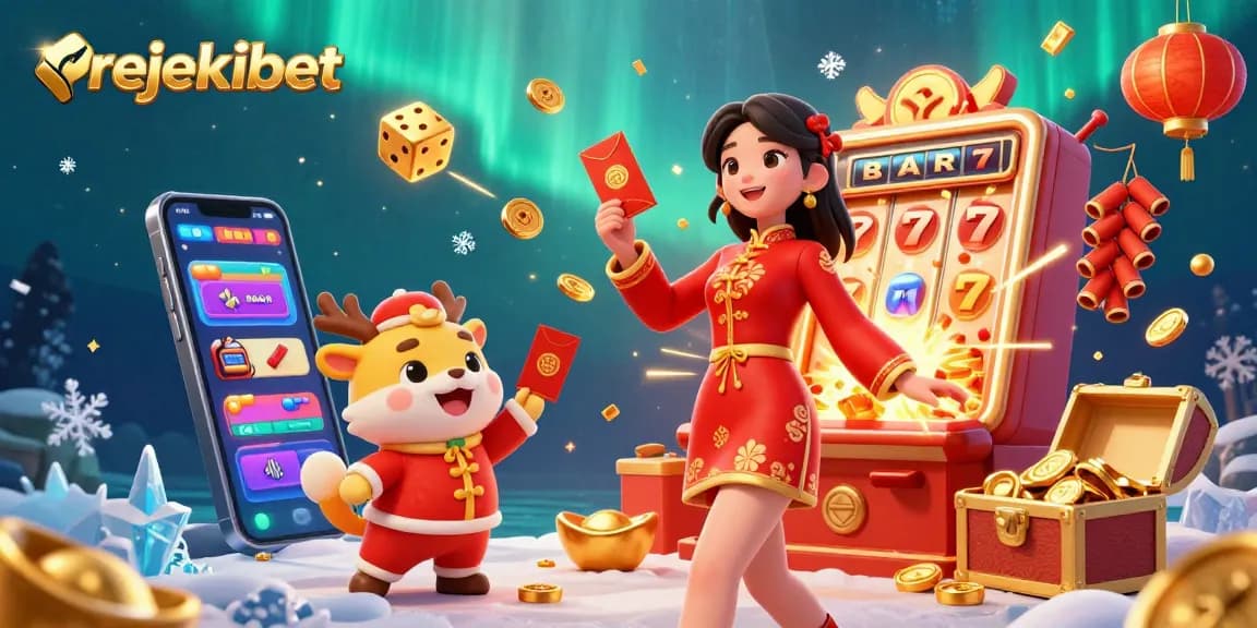 Experience the thrill of rejekibet with exciting slots and jackpots in a vibrant casino illustration.