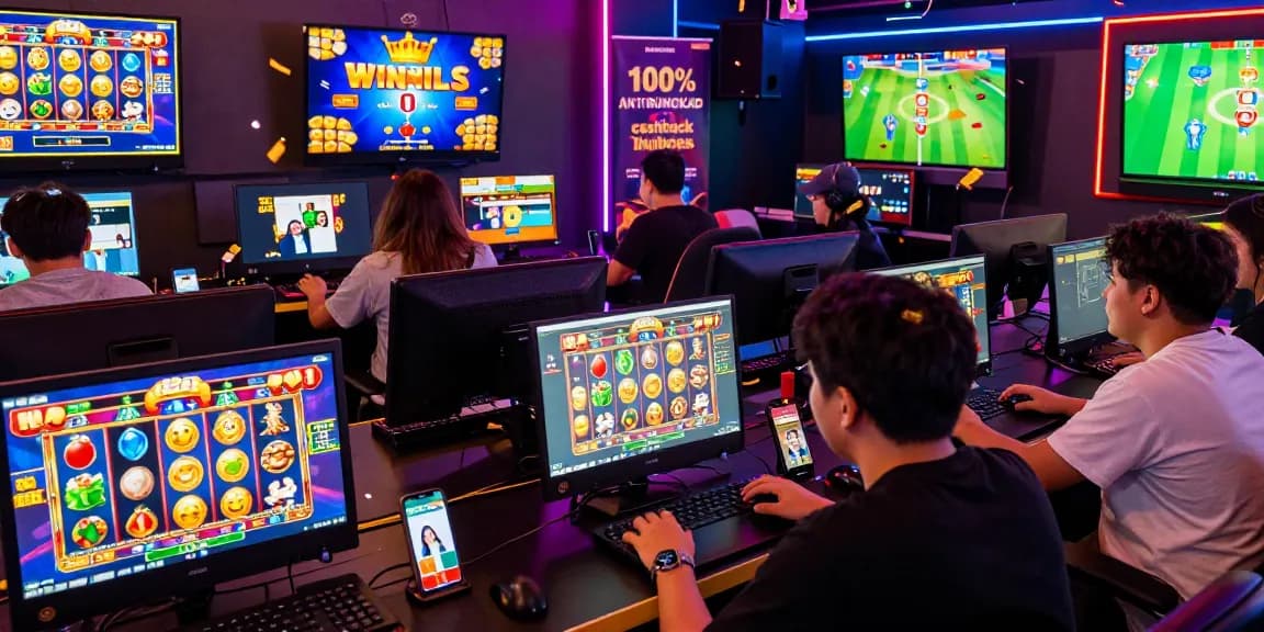 Engaging online gaming experience showcasing players at GARUDA55 enjoying slot games and promotions.