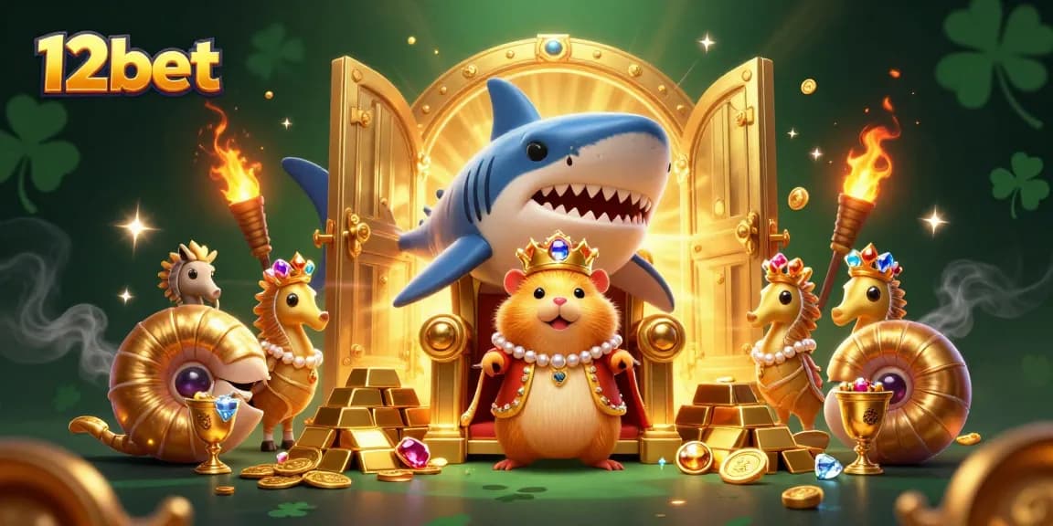 Đặt cược hấp dẫn trên nền tảng 12bet với các nhân vật đáng yêu và kho báu lấp lánh.