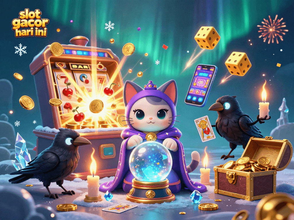 Spin the slot gacor hari ini and win big with mystical characters in this vibrant scene.