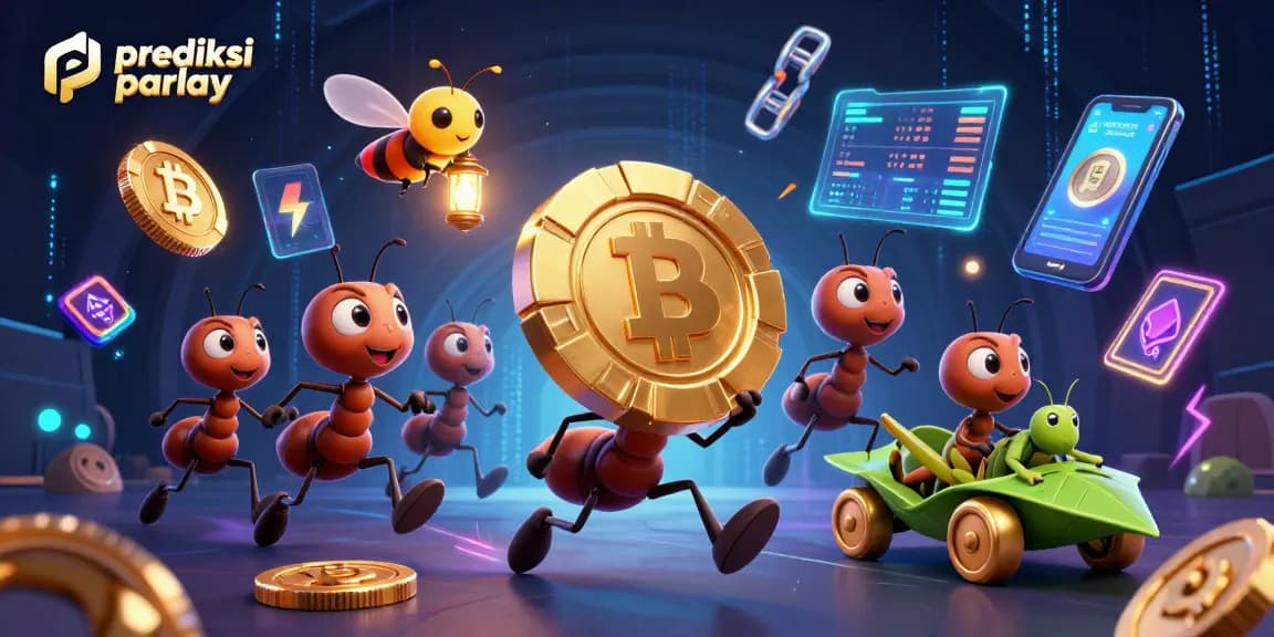 Experience prediksi parlay strategies in a vibrant 3D scene with animated gambling elements.