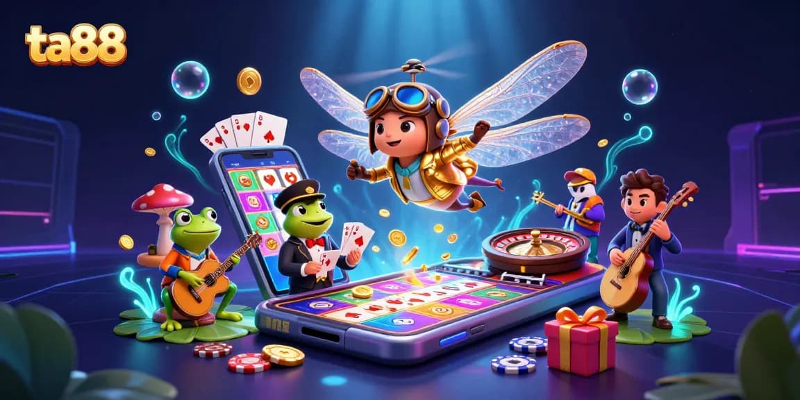Engage in thrilling gameplay at ta88 with vibrant slots and dynamic casino scenes.