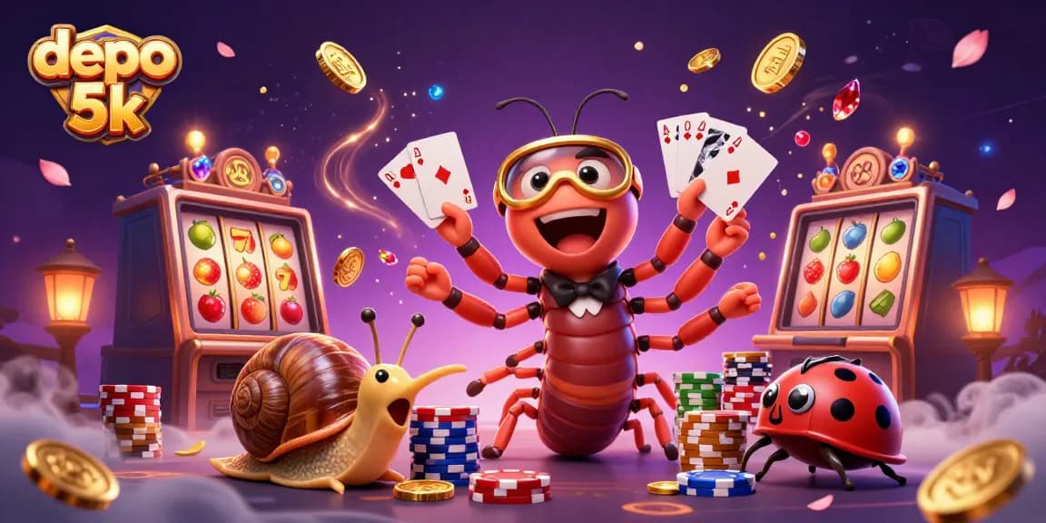 Engage in the excitement of depo 5k gaming with a 3D millipede dealer and dynamic casino elements.
