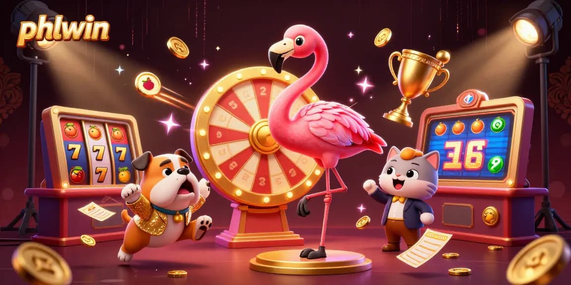 Spin to win at phlwin with a vibrant scene featuring animated characters and exciting gaming elements.