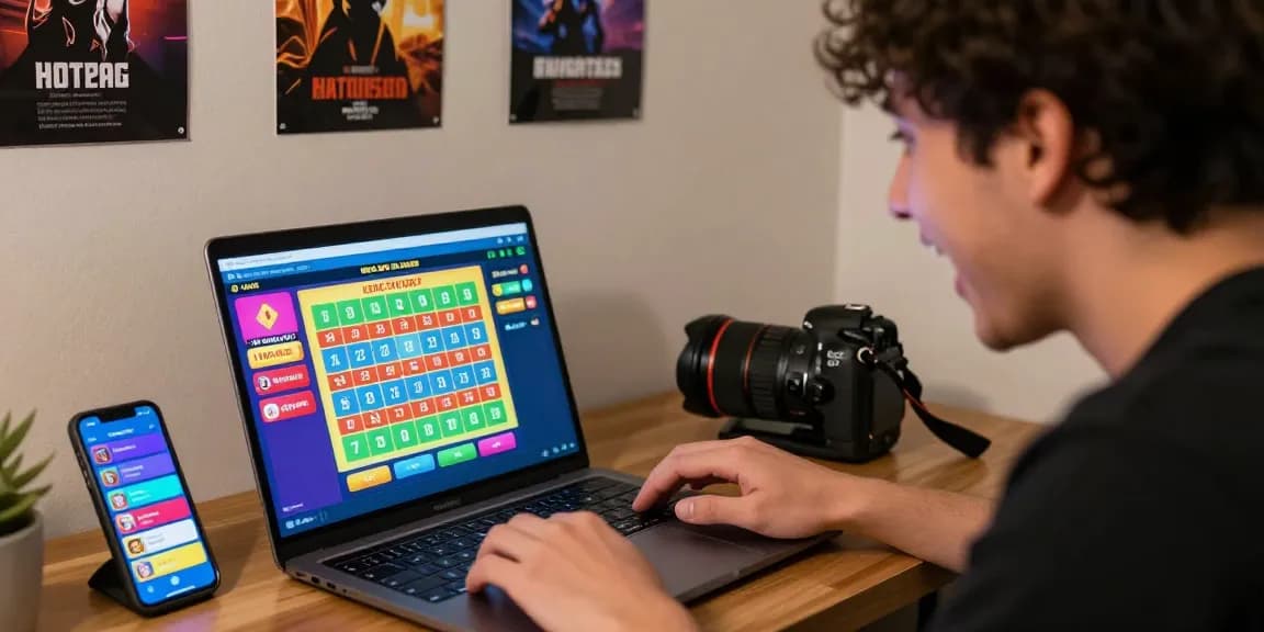 Pengguna diana4d menikmati permainan togel online dengan antusias di laptop.