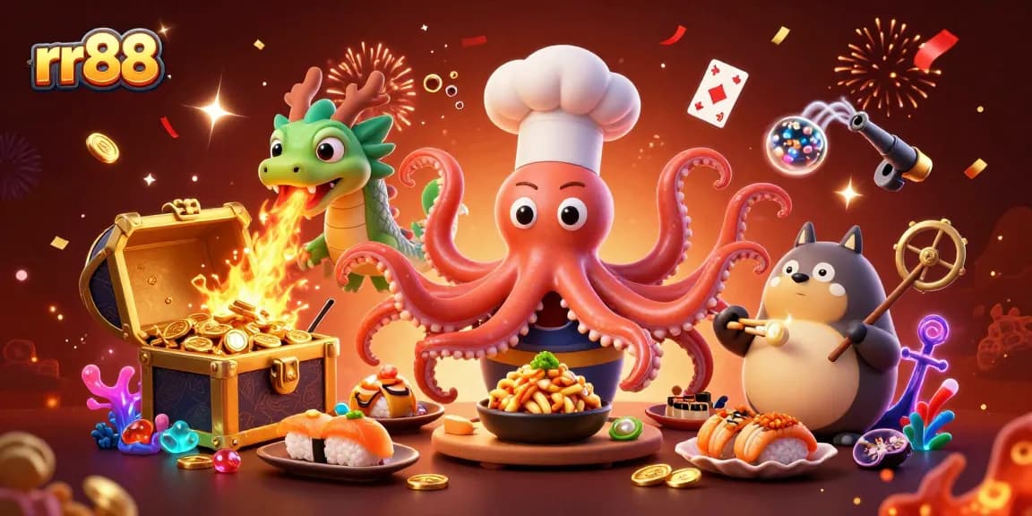 Experience the thrilling games at rr88 with vibrant 3D characters and casino elements in action.