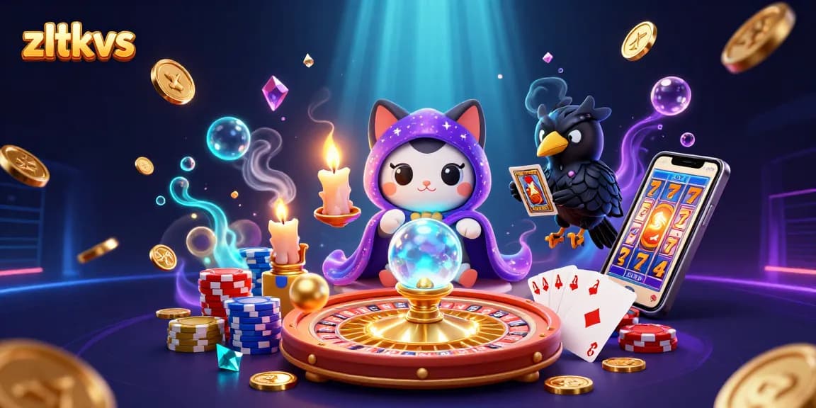 Spin the wheel and win at zltkvs with a vibrant, immersive casino scene featuring mystical characters.