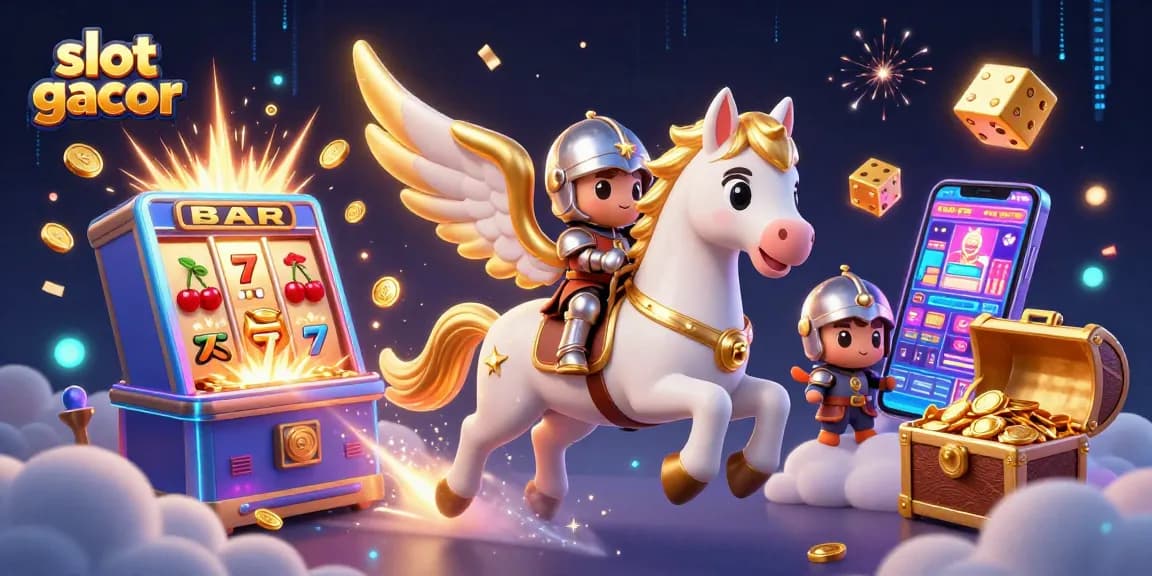 Slot gacor memicu jackpot dengan mesin 3D yang meledak koin bersinar dan karakter menarik di tengahnya.