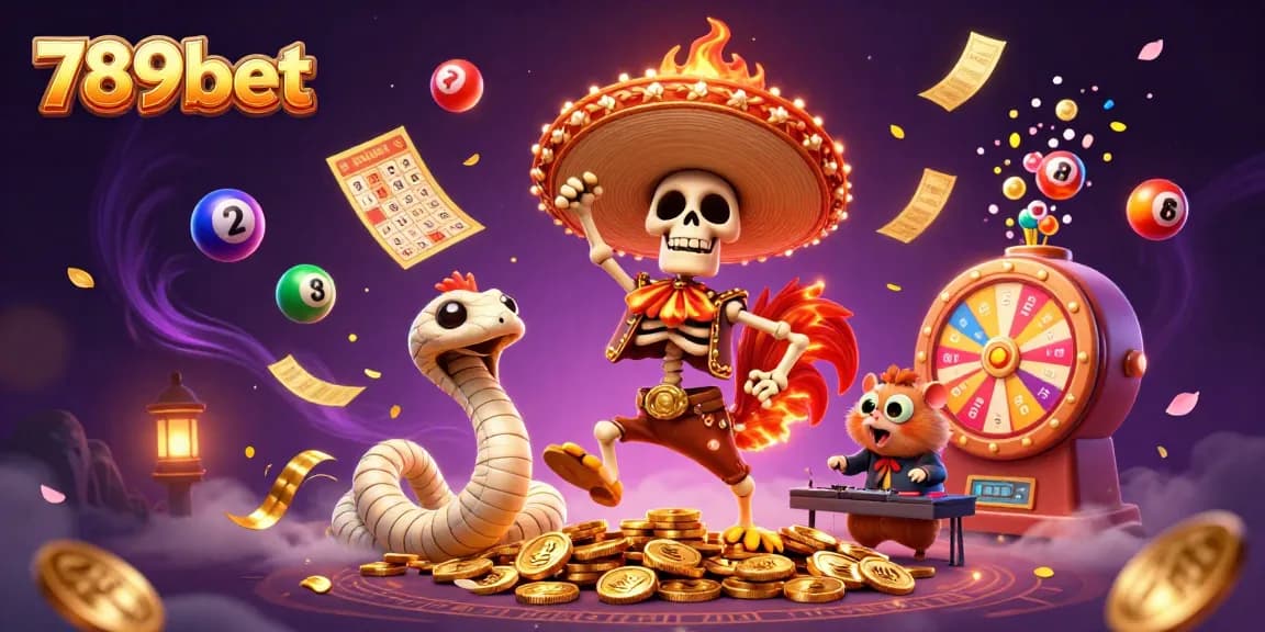 Engage with 789bet's thrilling gaming experience, showcasing vibrant casino elements in a dynamic scene.