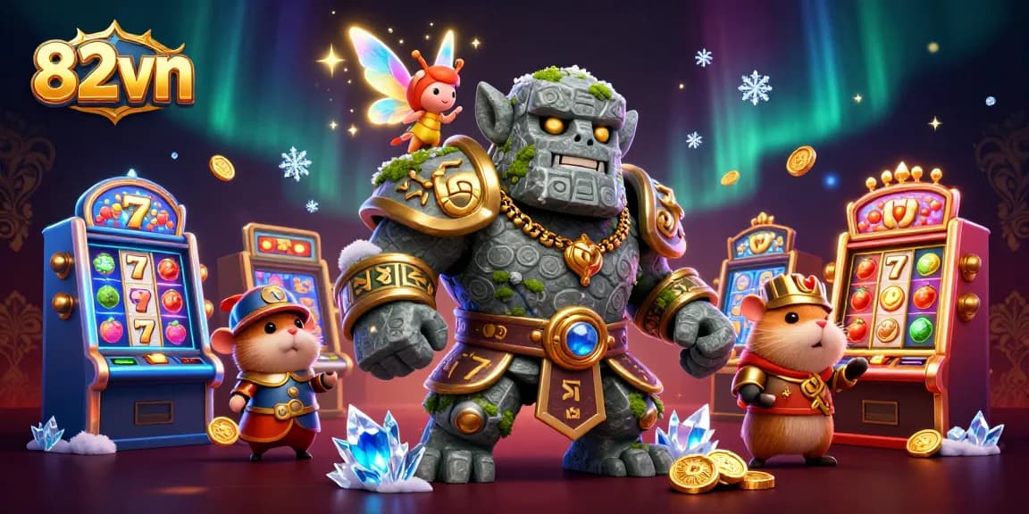 Spin to win at 82vn with vibrant slot machines and magical characters in action.