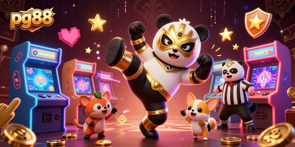 Watch the exciting pg88 scene with animated animals engaging in thrilling casino games and sports!