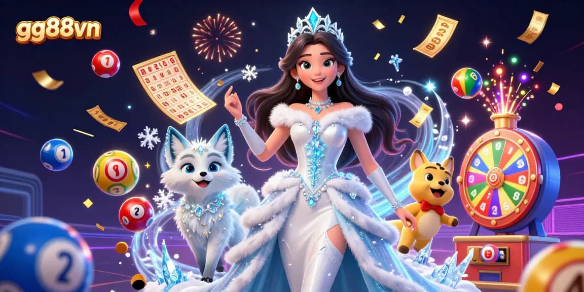 Win big with gg88vn in a captivating digital casino scene featuring stunning characters and vibrant game elements.