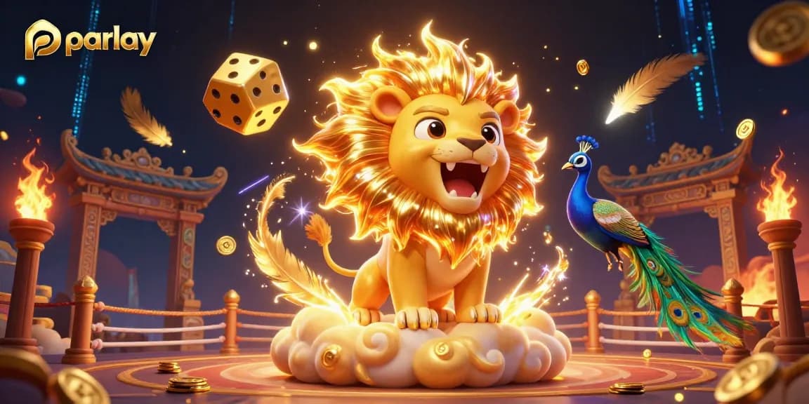 Experience thrilling parlay betting illustrated with a vibrant scene of golden elements and energetic casino visuals.