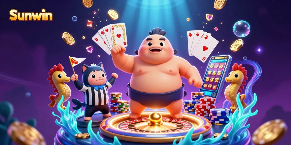 Sunwin offers an immersive underwater casino experience with vibrant characters, games, and excitement.