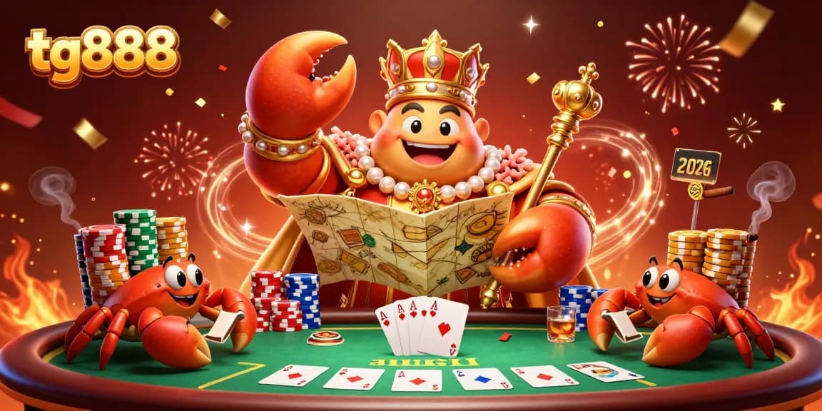 Experience tg888 excitement with a golden crab emperor at a vibrant poker scene packed with action.