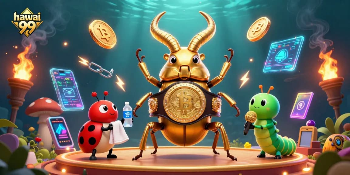 Experience thrilling gameplay with hawai 99 featuring vibrant crypto casino elements in this engaging scene.