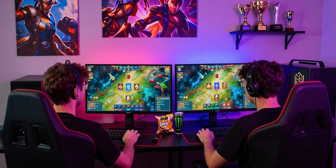 Dynamic gaming scene showcasing a passionate player enjoying sunwin card games with vibrant setup.