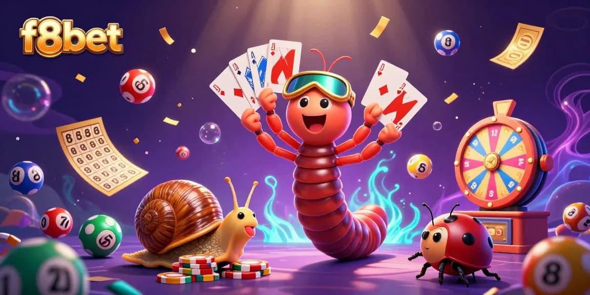 Experience the vibrant energy of f8bet with a 3D millipede dealer and lottery fun!
