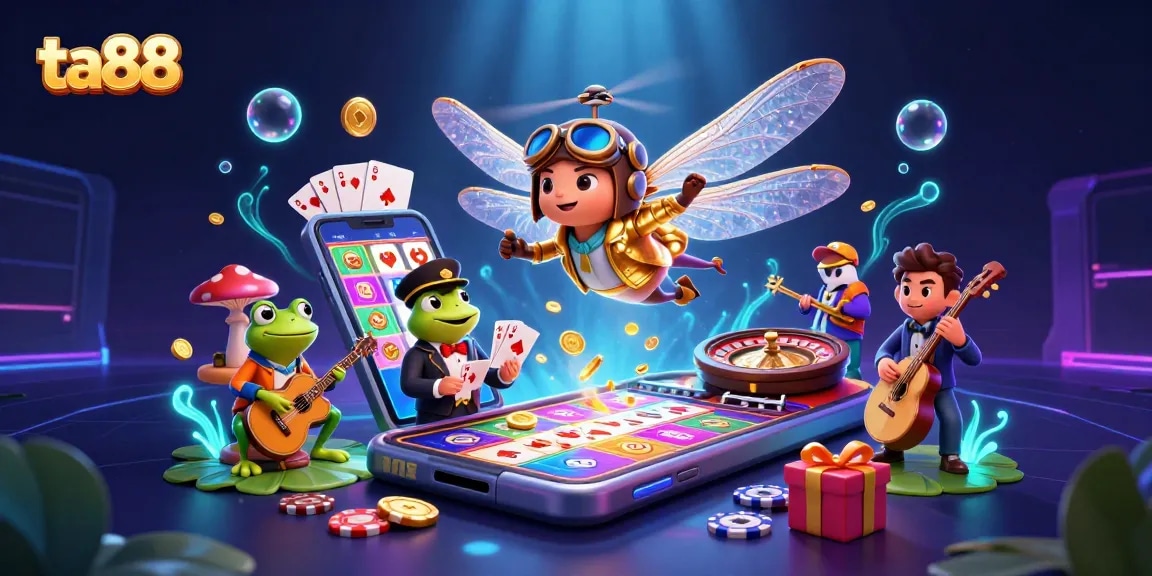 Engage in thrilling gameplay at ta88 with vibrant slots and dynamic casino scenes.