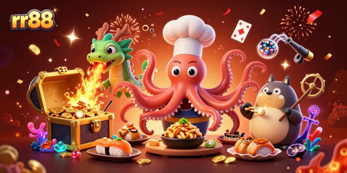 Experience the thrilling games at rr88 with vibrant 3D characters and casino elements in action.