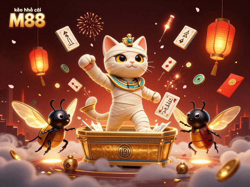 Kèo nhà cái M88 mang đến trải nghiệm cá cược độc đáo với hình ảnh huyền bí và sống động.