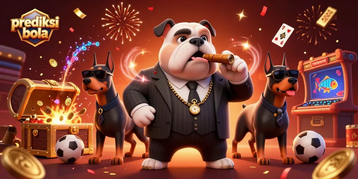 Engage with prediksi bola strategies in a vibrant casino scene with cartoon characters and dynamic elements.