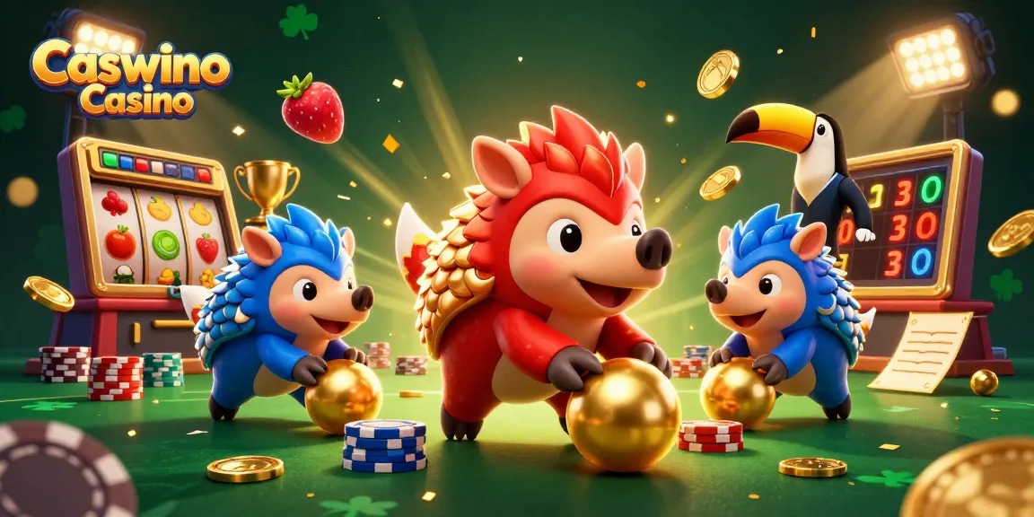 Experience the excitement of Caswino Casino with vivid 3D pangolins in an epic slot game showdown!
