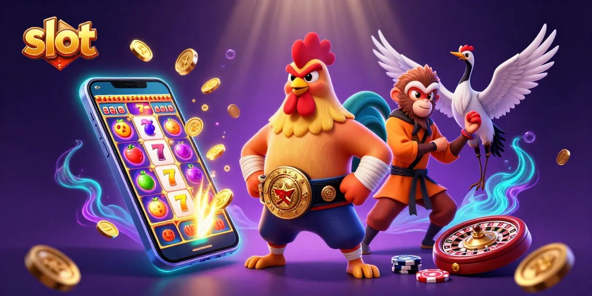 Game slot yang menarik dengan simbol buah dan jackpot, memperlihatkan keseruan bermain slot.