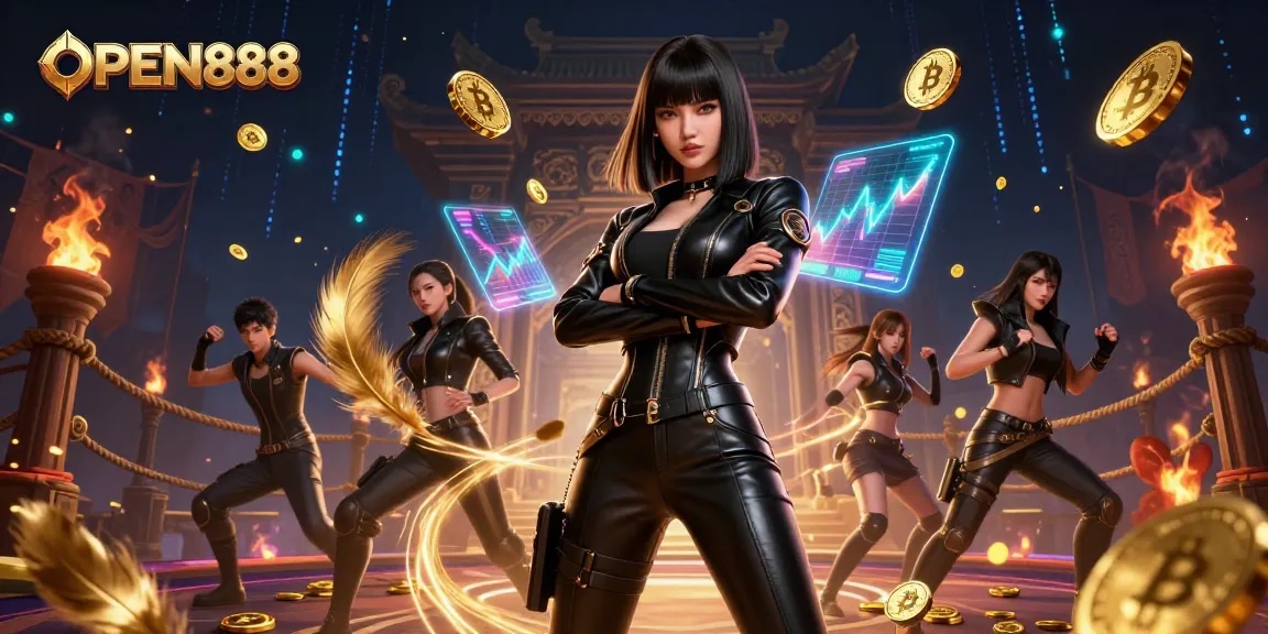 Engage with thrilling gameplay at OPEN888, where vibrant casino elements create an electrifying atmosphere.