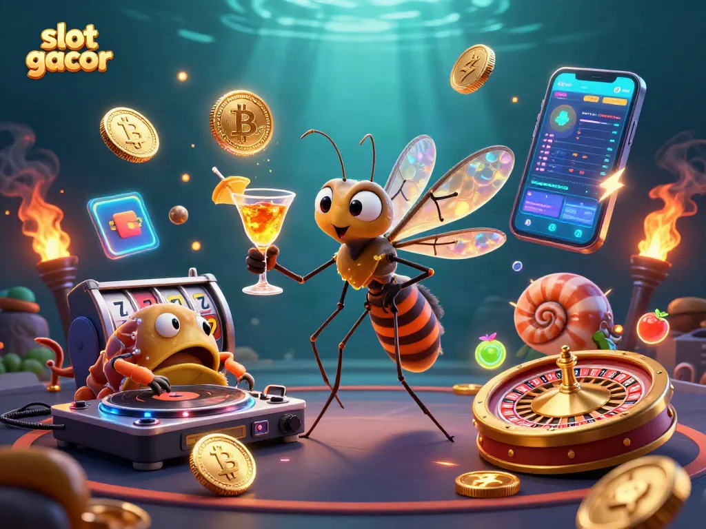 Experience thrilling slot gacor action with vibrant casino elements and animated characters.