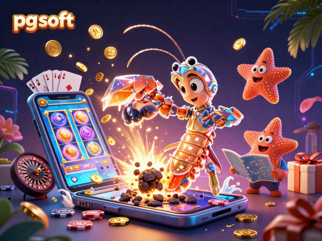 Play exciting games on pg soft with vibrant slot reels and golden treasures exploding in a dynamic galaxy.