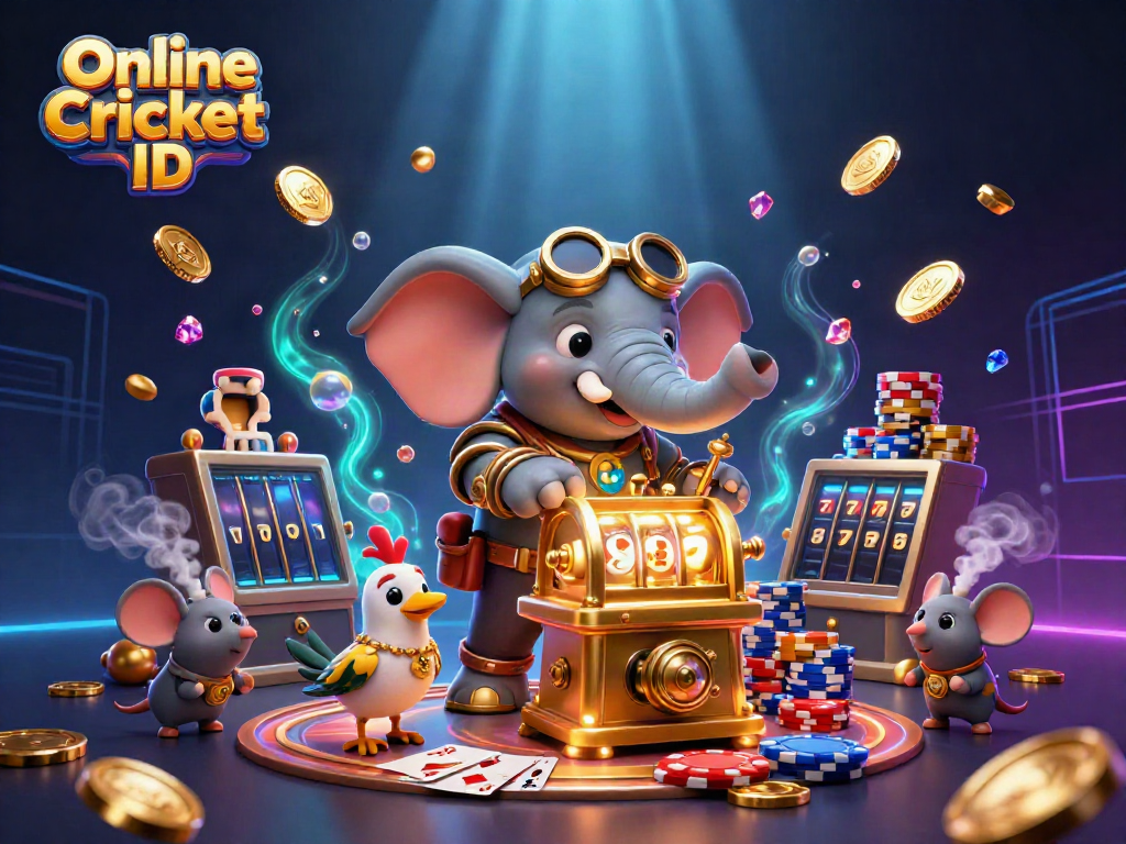 Bet smarter with a verified Online Cricket ID, featuring a steampunk themed scene with winning elements.