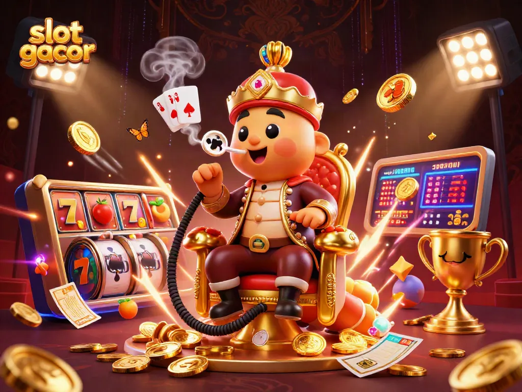 Experience thrilling gameplay with slot gacor symbols in a vibrant 3D casino scene.