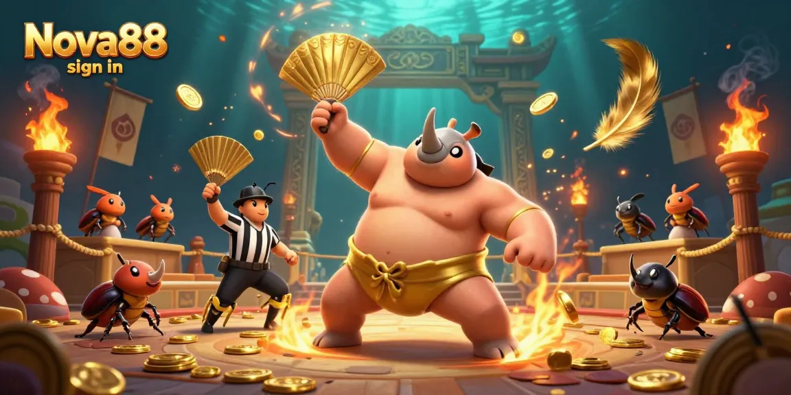 Join the action with Nova88 sign in, featuring vibrant characters in a thrilling casino scene.
