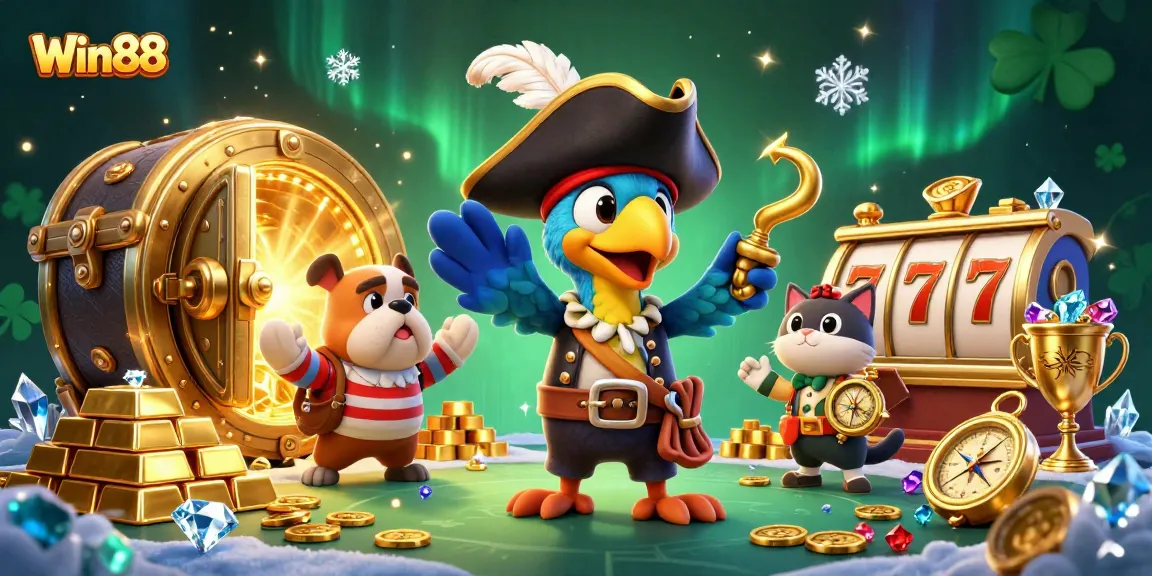 Win88 invites players to spin the reels with vibrant treasures and a captivating pirate theme.