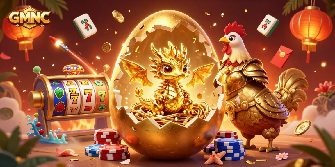 Experience the thrilling GMNC golden dragon jackpot with vibrant casino elements