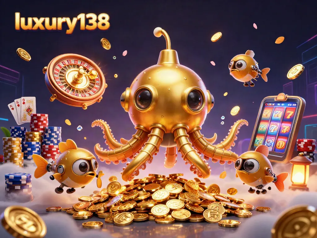 Experience luxury138 with a captivating 3D casino scene featuring dynamic gaming action.