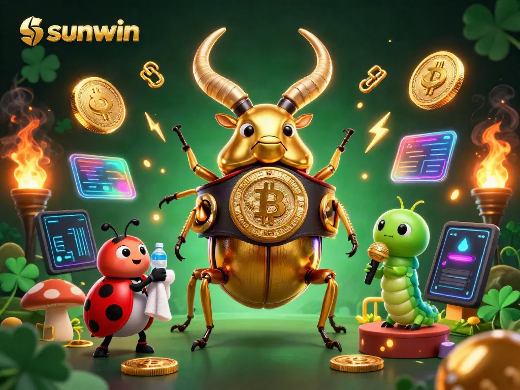 Engage in thrilling gameplay at Sunwin with captivating 3D characters amidst vibrant casino elements.