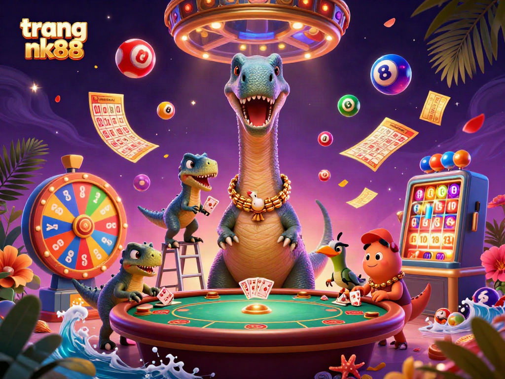 Engage with exciting gaming elements in the trang nk88 casino illustration featuring dynamic lottery elements.