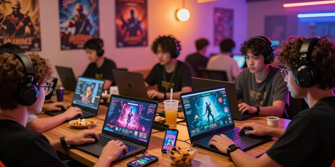 Players engrossed in a mind control porn game, showcasing vibrant graphics and gaming culture.