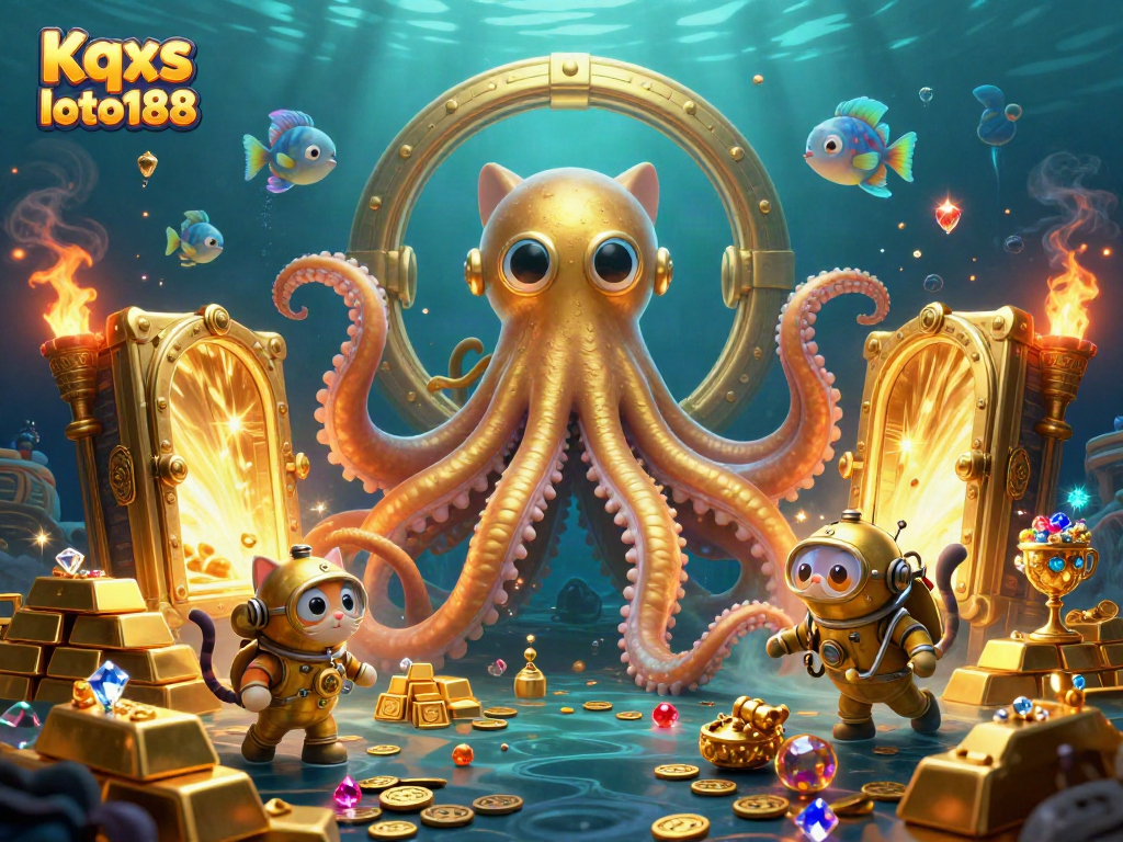 Experience thrilling excitement with Kqxs loto188 in this dazzling underwater casino scene.