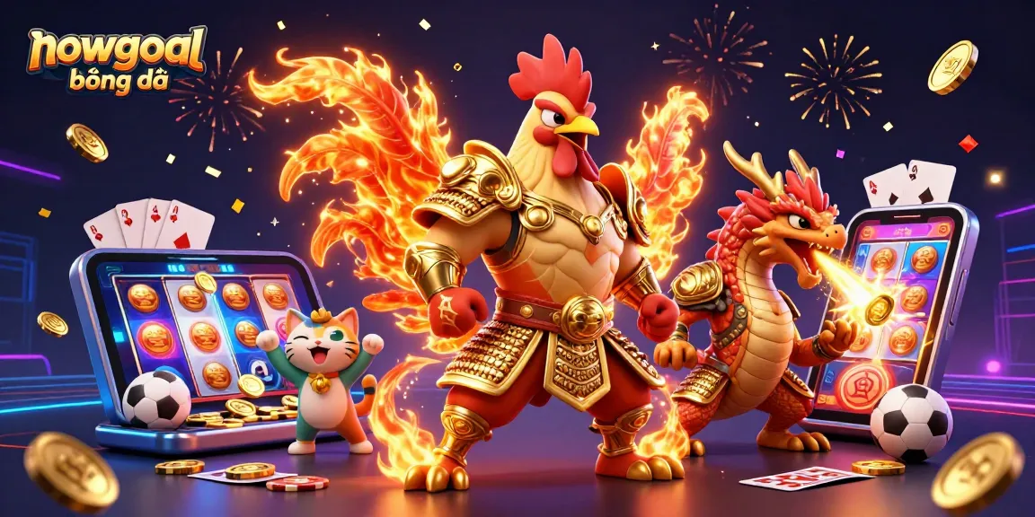 Engaging nowgoal bóng đá illustration showcasing thrilling sports betting action with vibrant 3D characters.