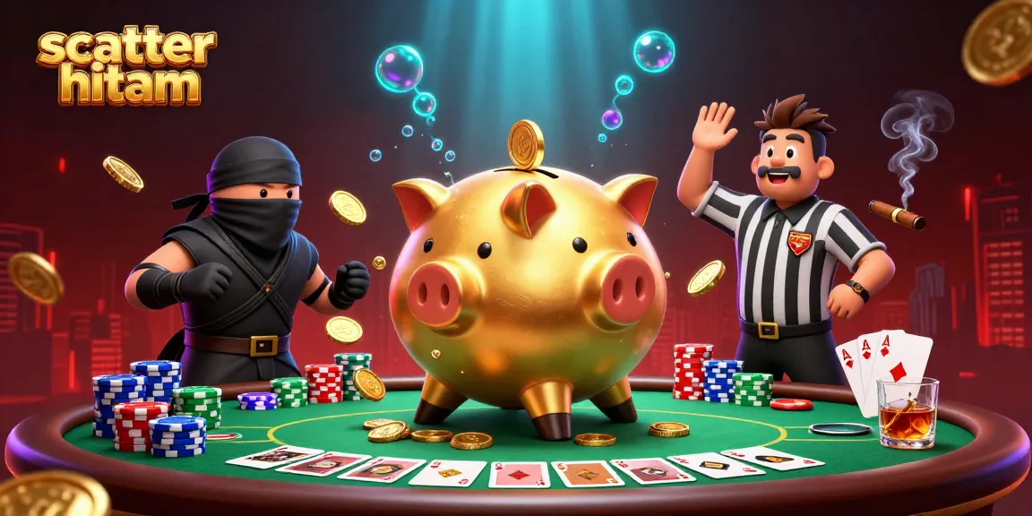 Experience the thrill of scatter hitam with a vibrant 3D casino battle scene showcasing winning moments.